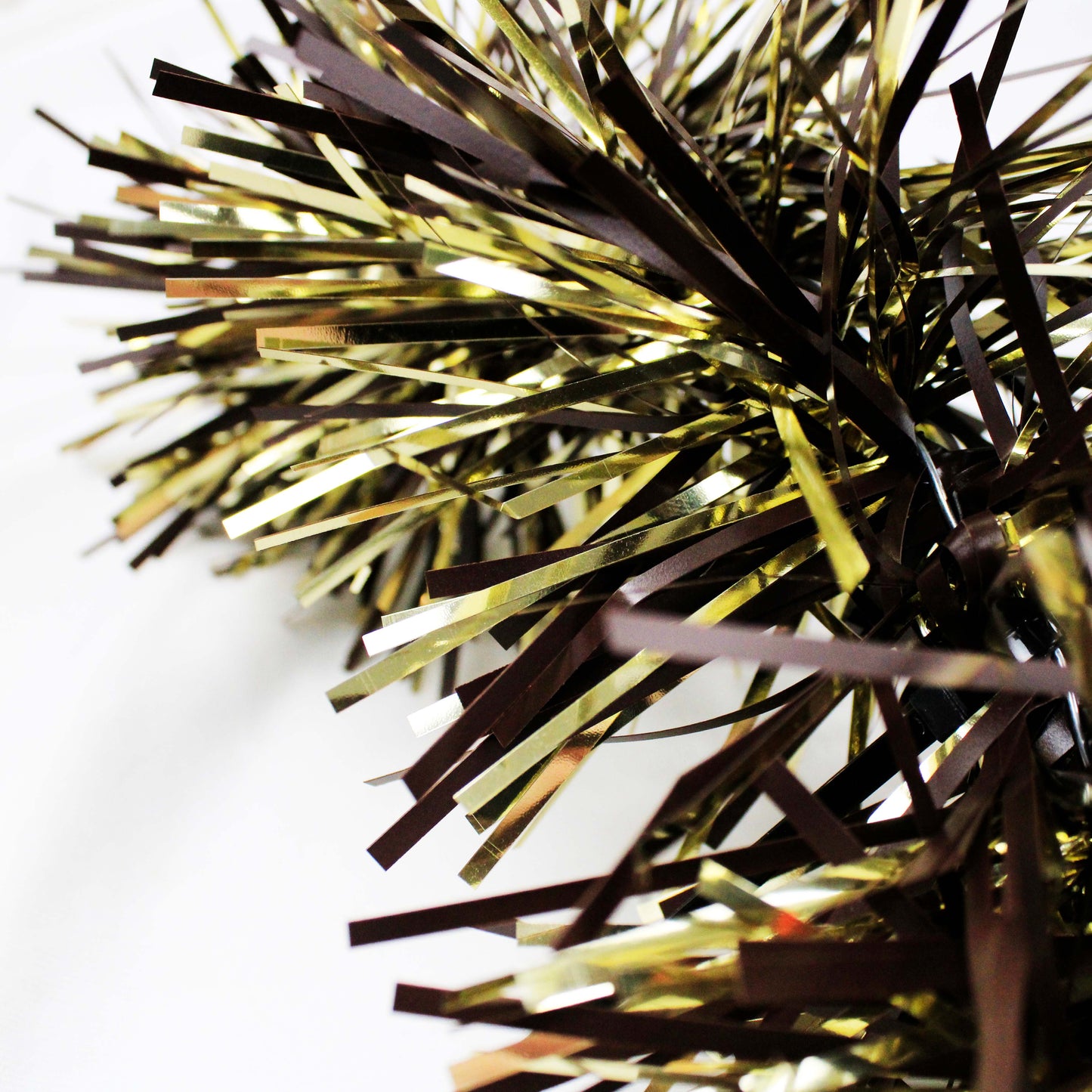 6" Metallic Gold Matte Brown Garland 20' Section