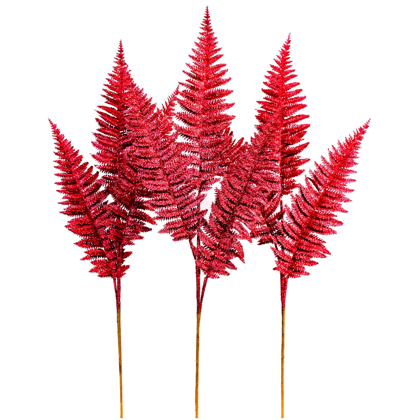 3 Pack of Red Layered Leafy Picks