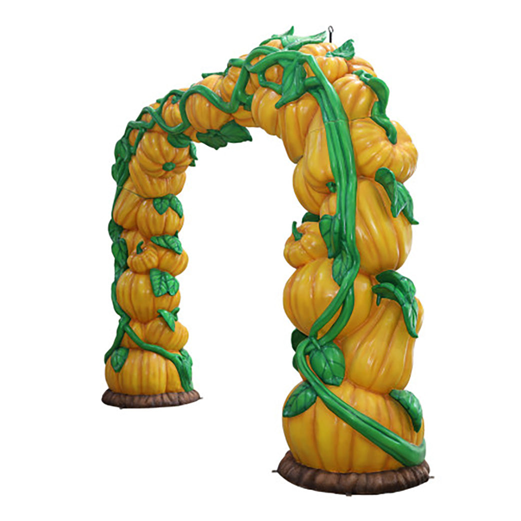 Pumpkin Arch with Leaves