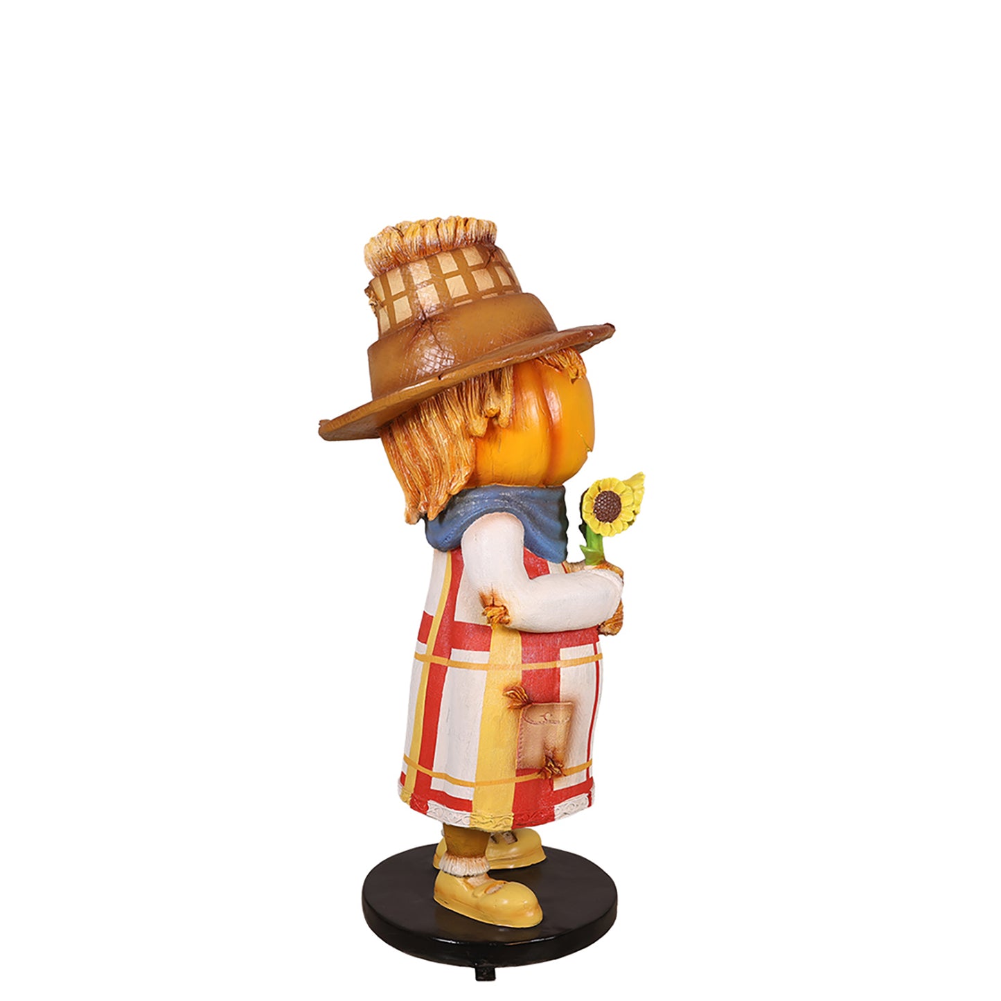 Pumpkin Scarecrow Family Girl 4.5' Tall