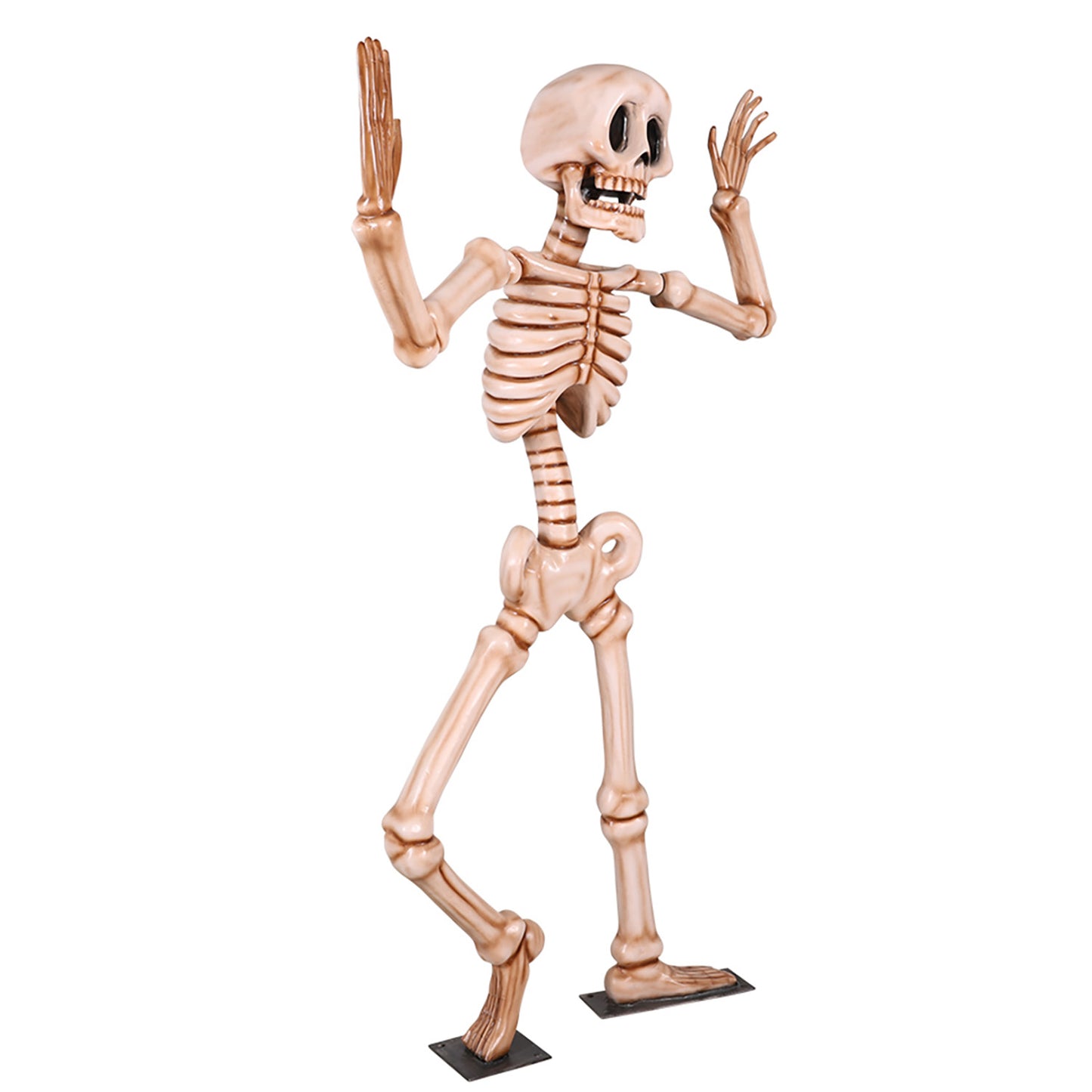 7' Skeleton Dancing with Metal Base