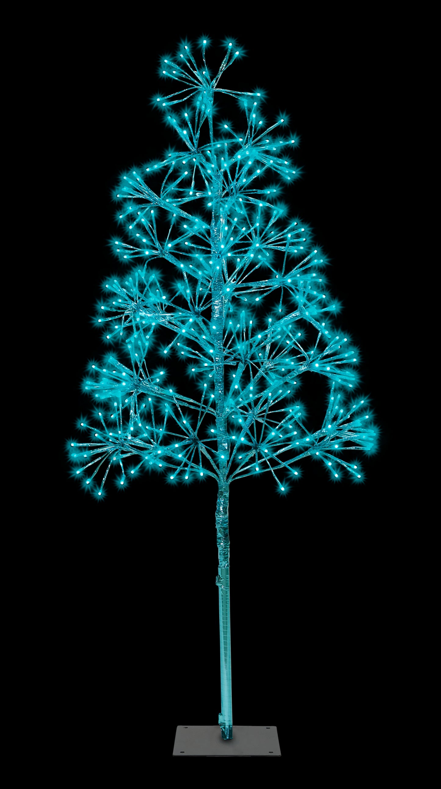 4' Teal Starburst LED Tree