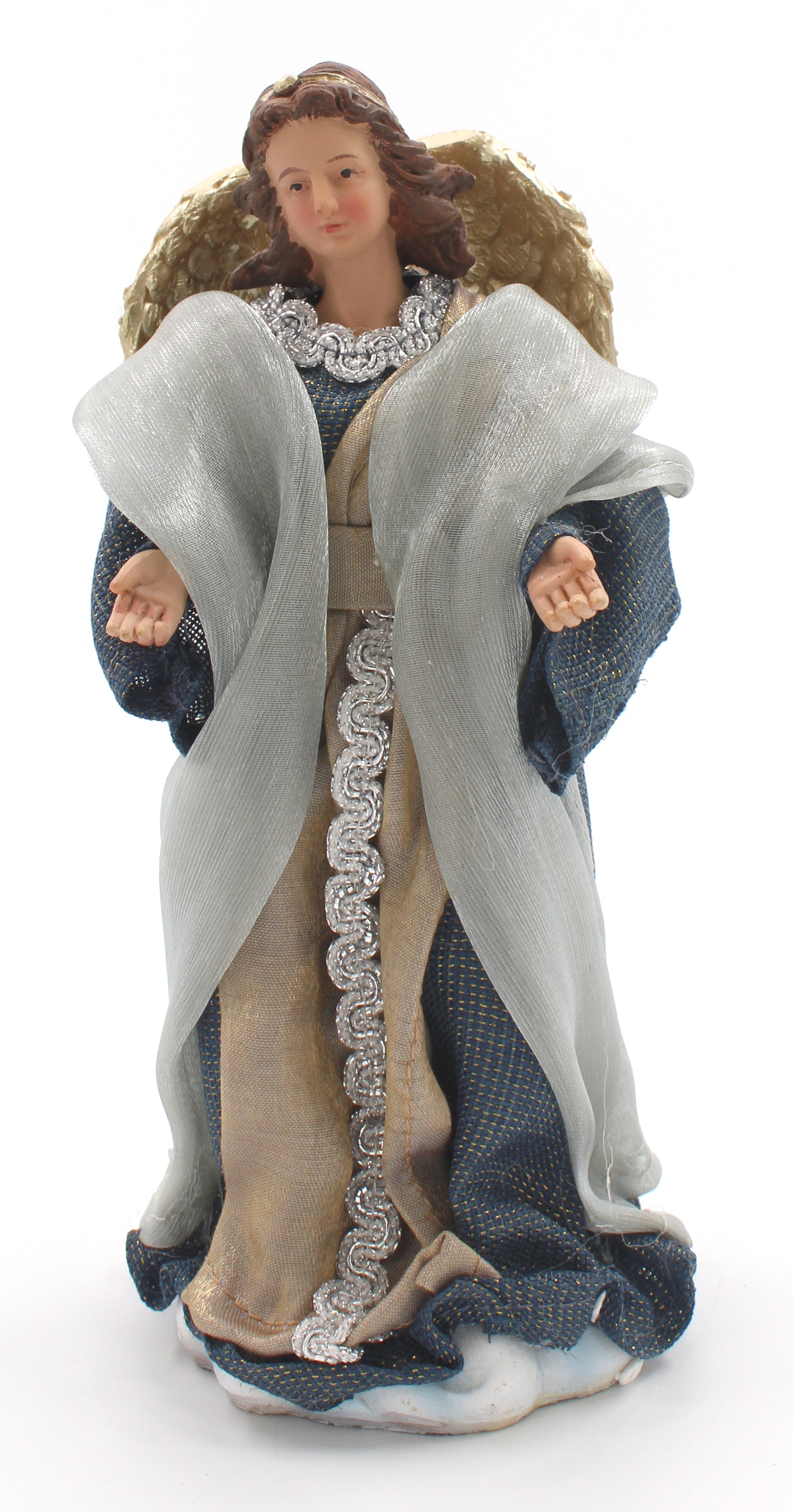 11 Piece 8" Blue Fabric Nativity