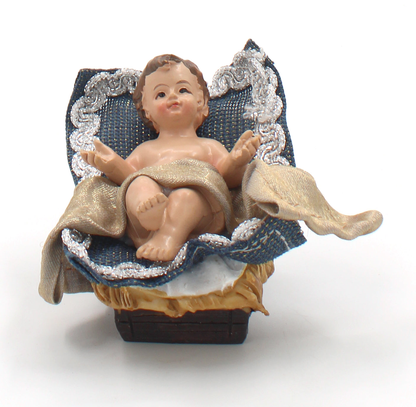 11 Piece 8" Blue Fabric Nativity