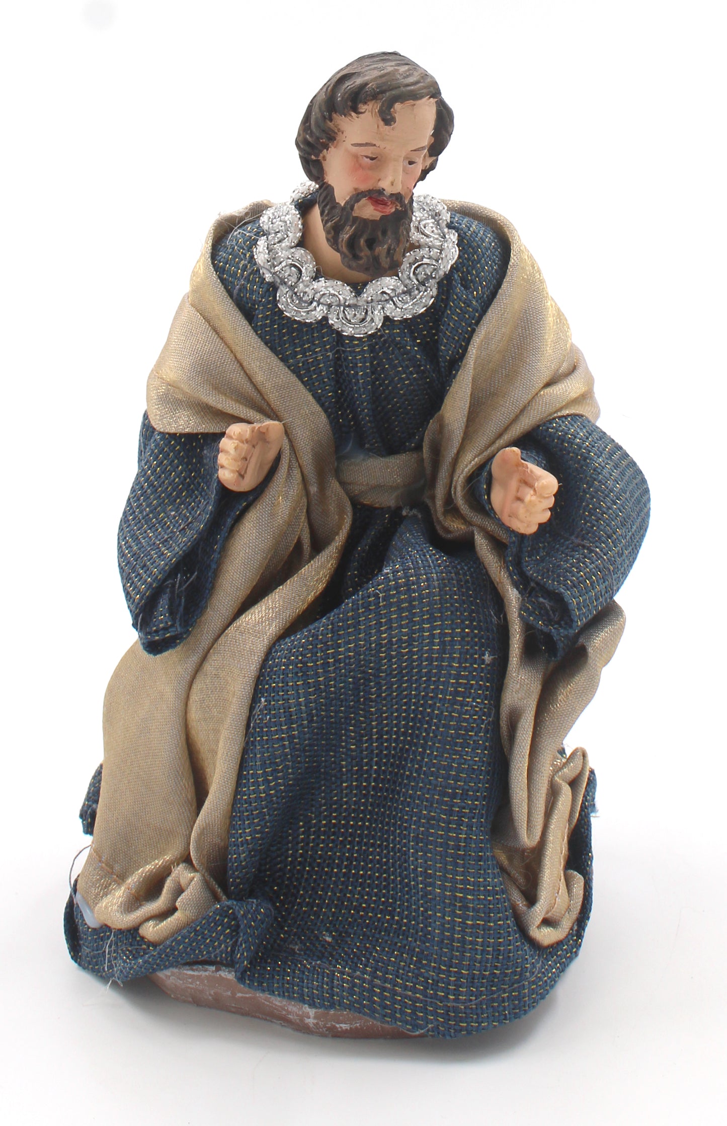 11 Piece 8" Blue Fabric Nativity
