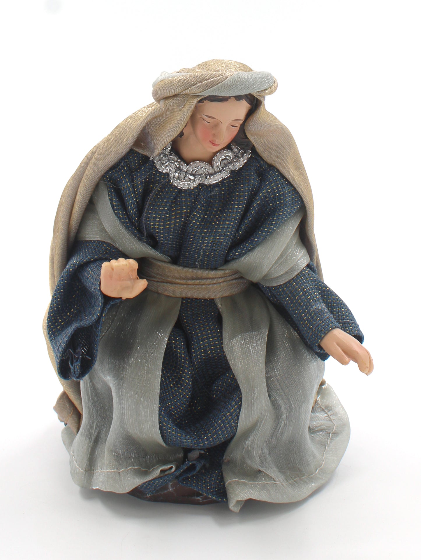 11 Piece 8" Blue Fabric Nativity