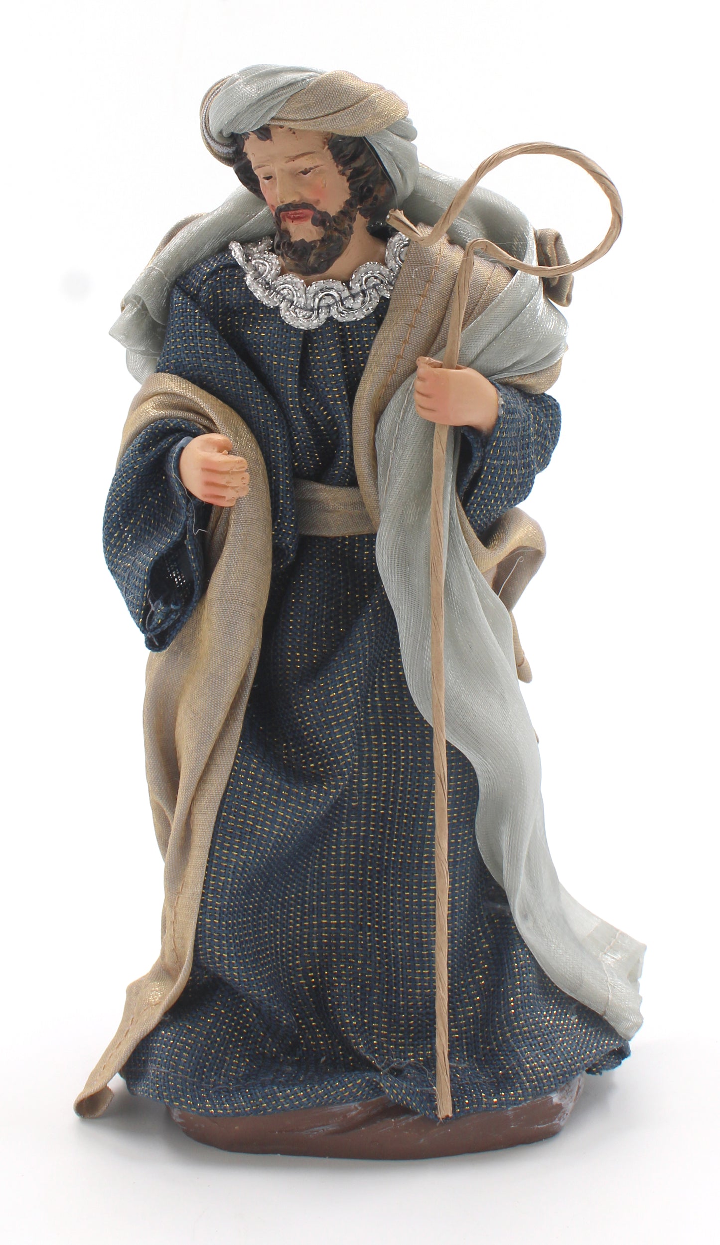 11 Piece 8" Blue Fabric Nativity