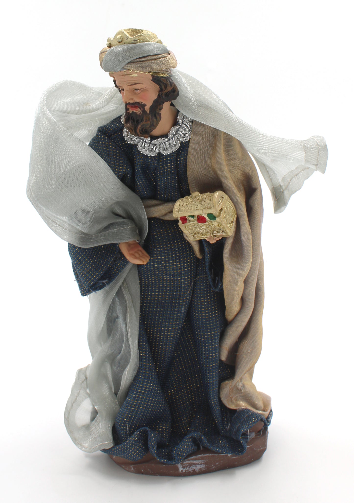 11 Piece 8" Blue Fabric Nativity