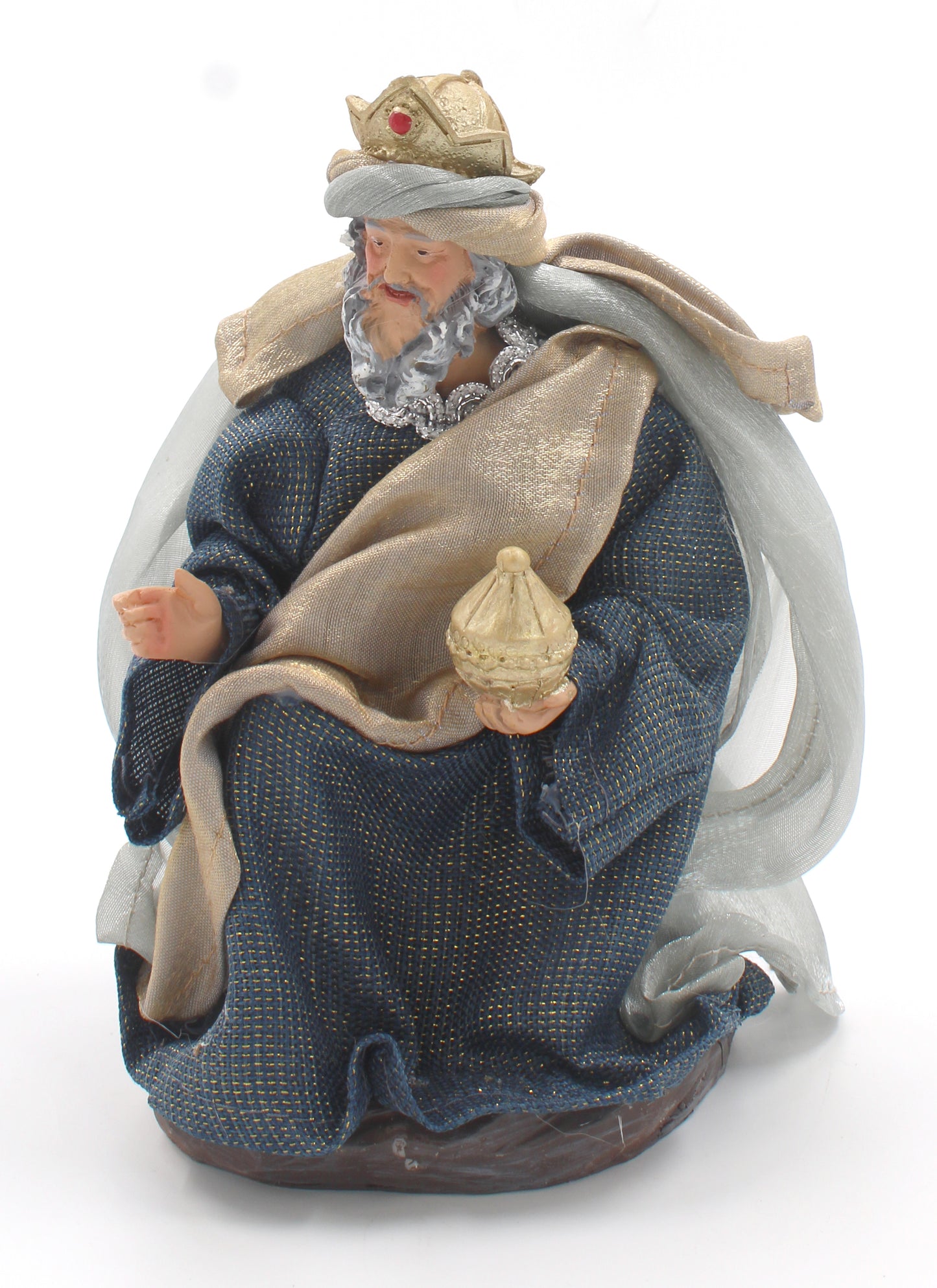11 Piece 8" Blue Fabric Nativity