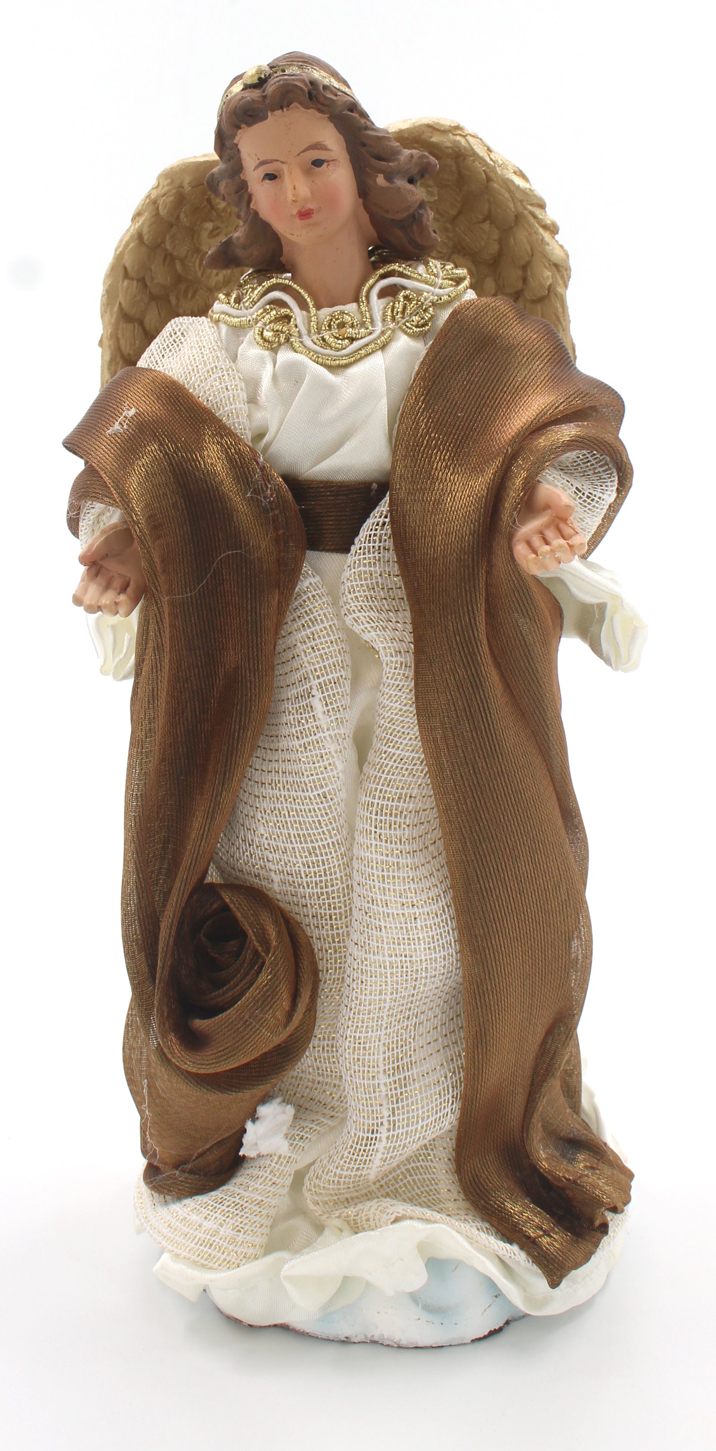 11 Piece 8" Brown Fabric Nativity