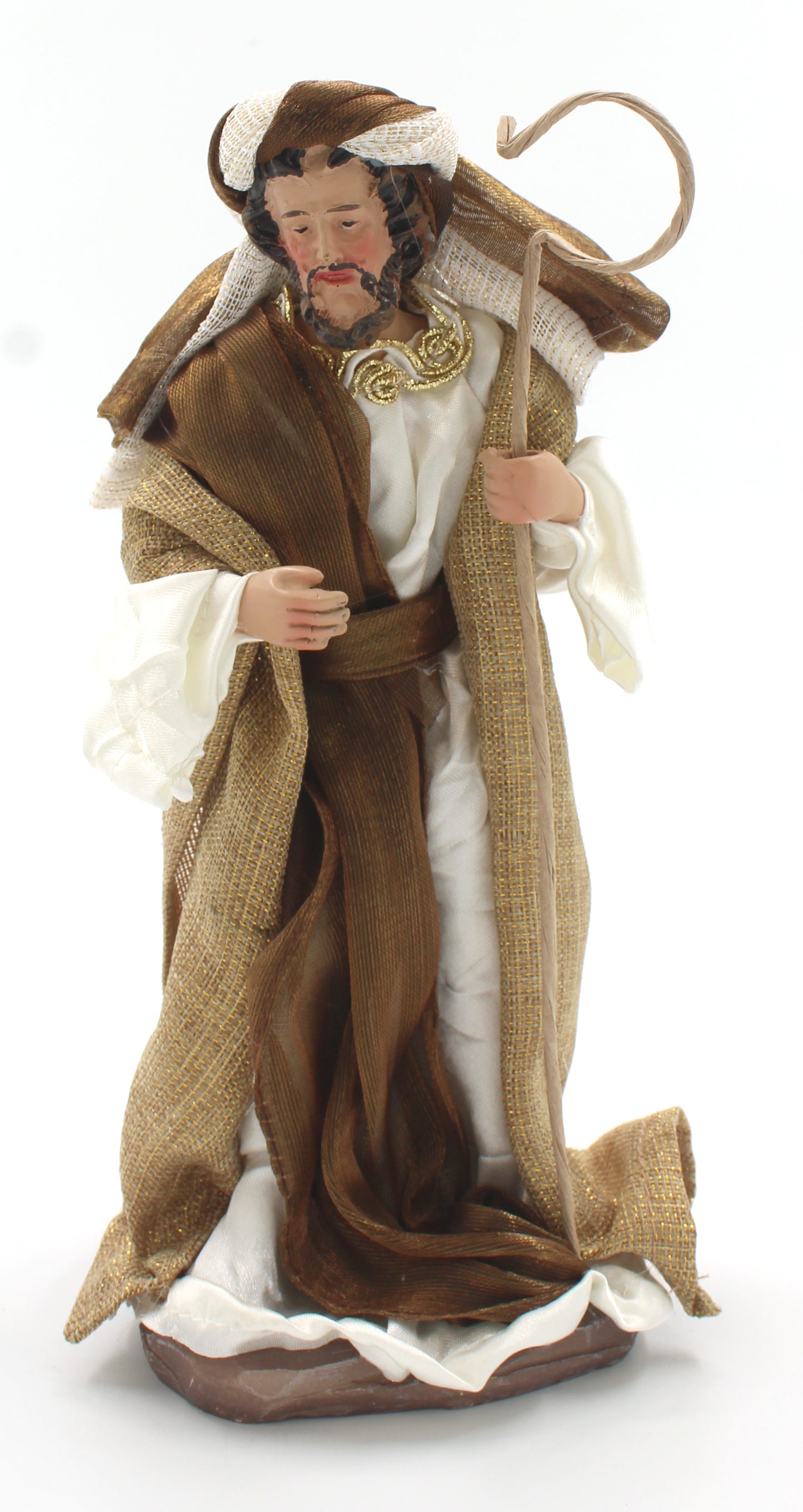 11 Piece 8" Brown Fabric Nativity