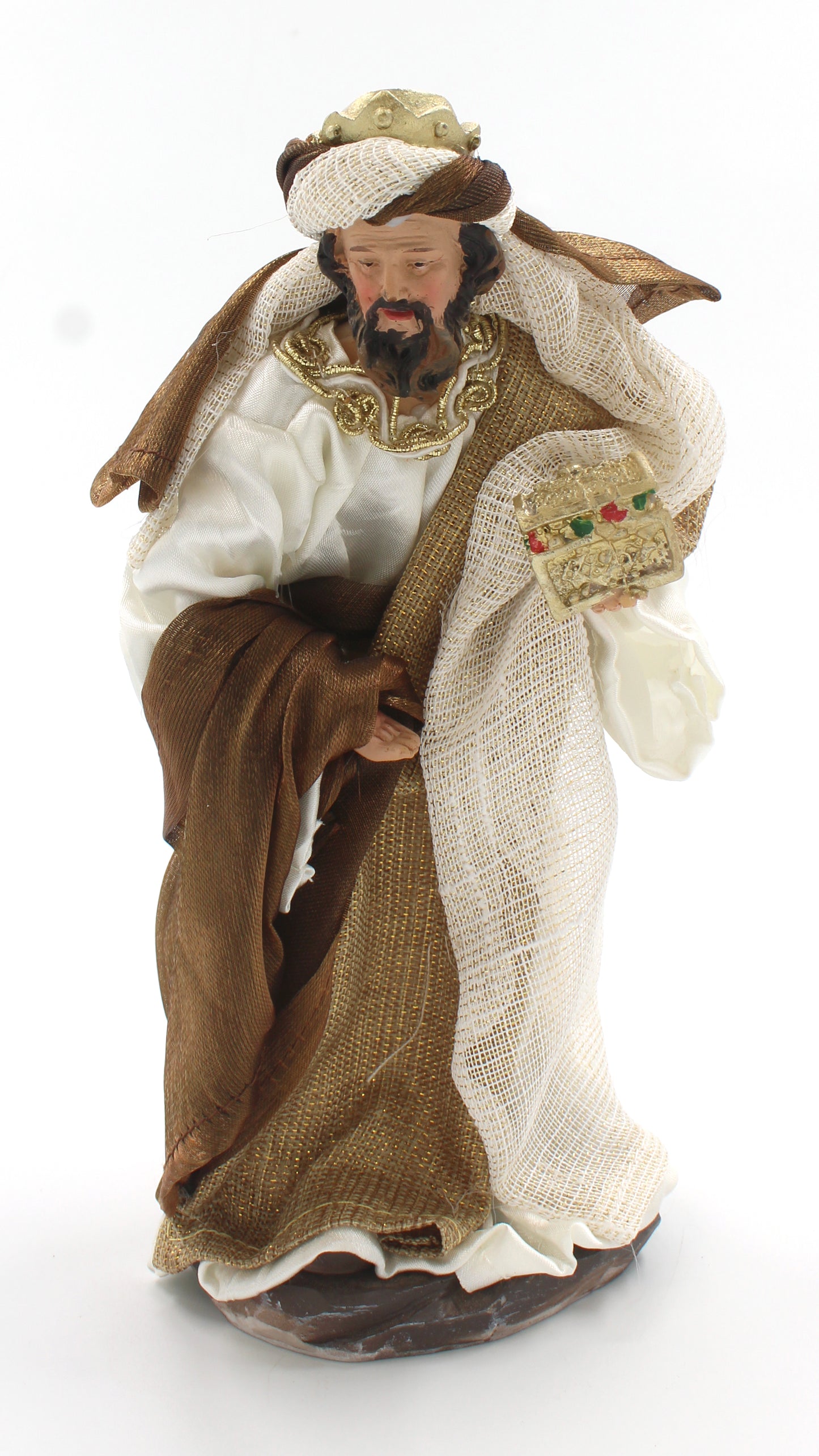 11 Piece 8" Brown Fabric Nativity