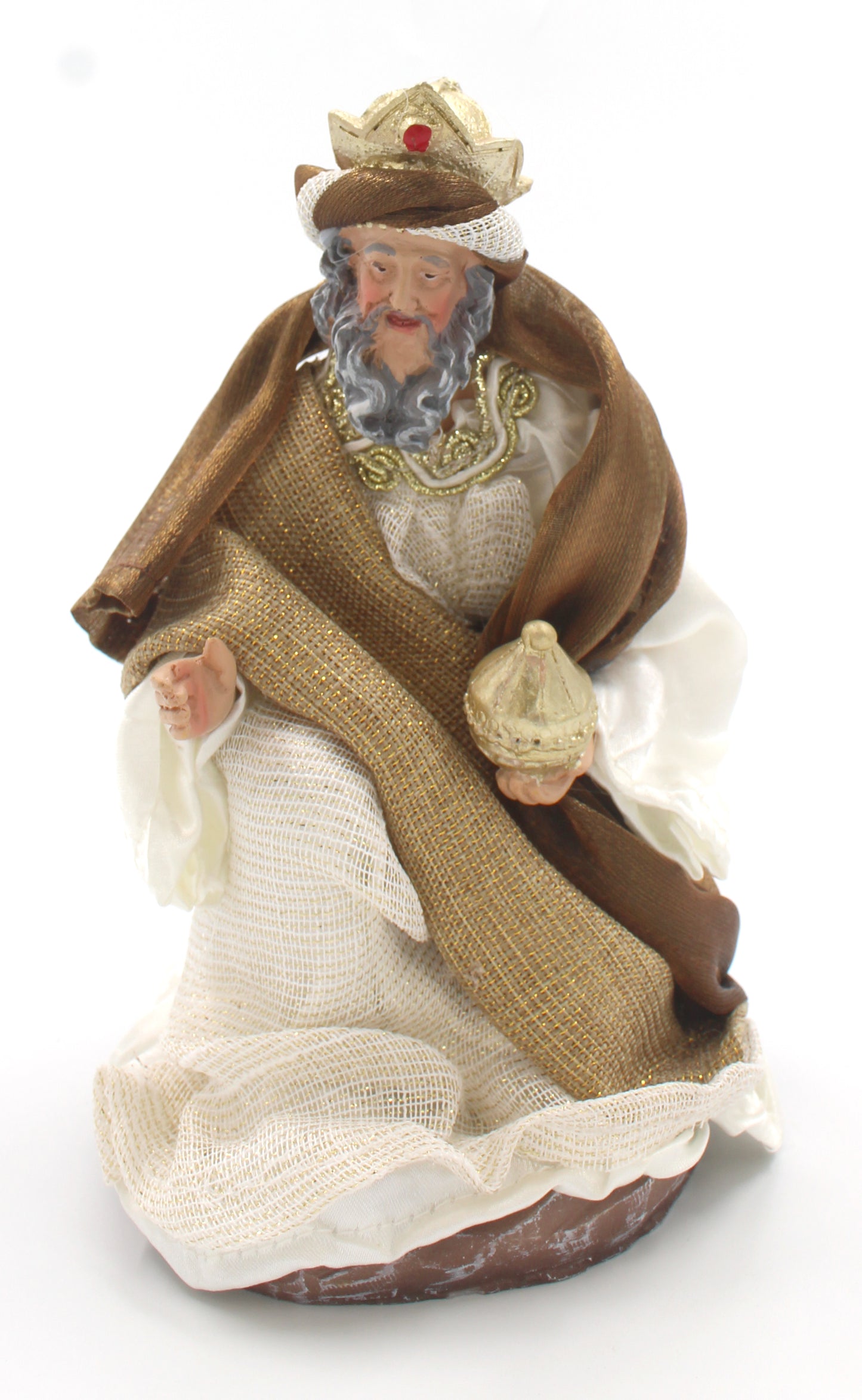 11 Piece 8" Brown Fabric Nativity