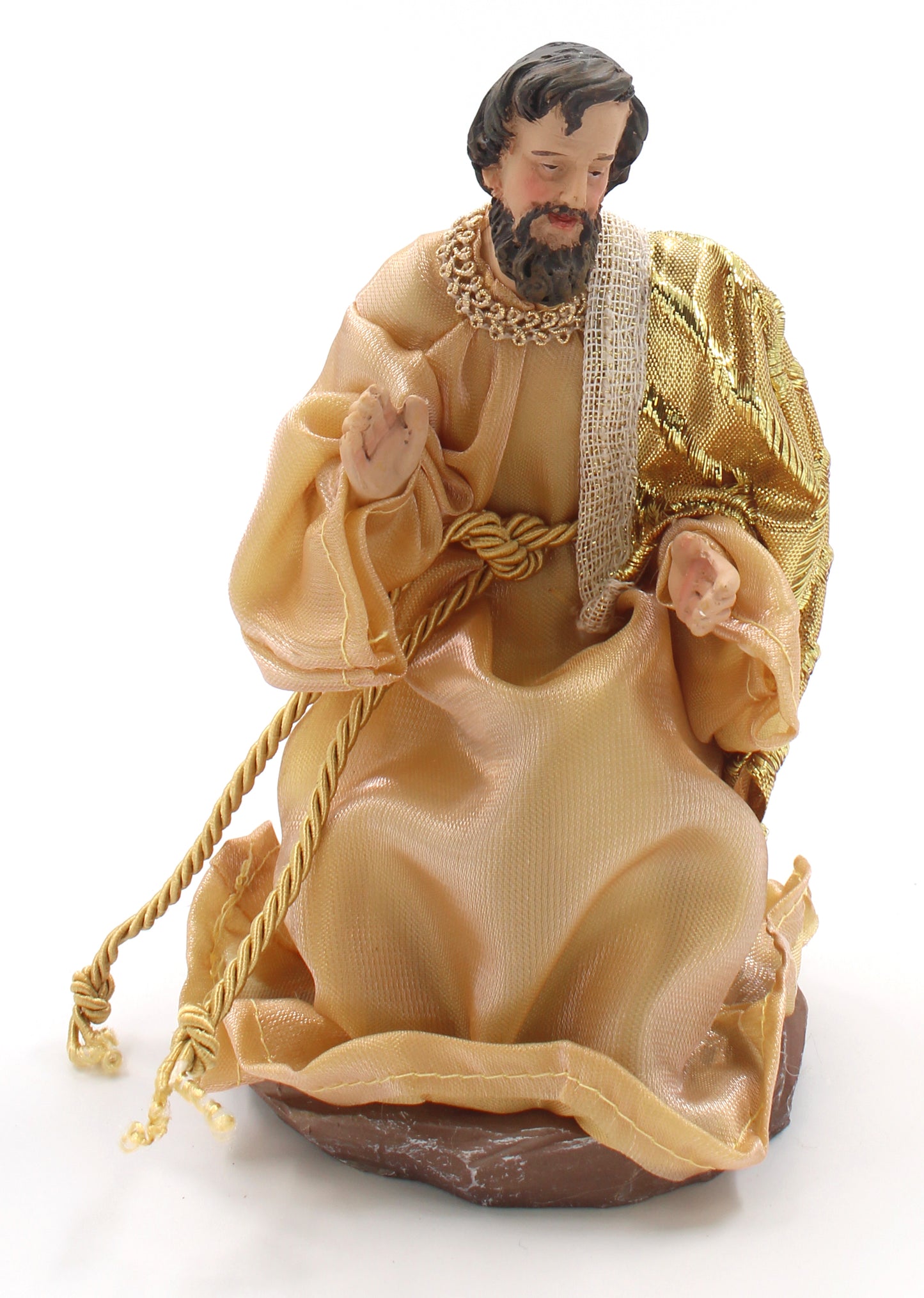 11 Piece 8" Gold Fabric Nativity