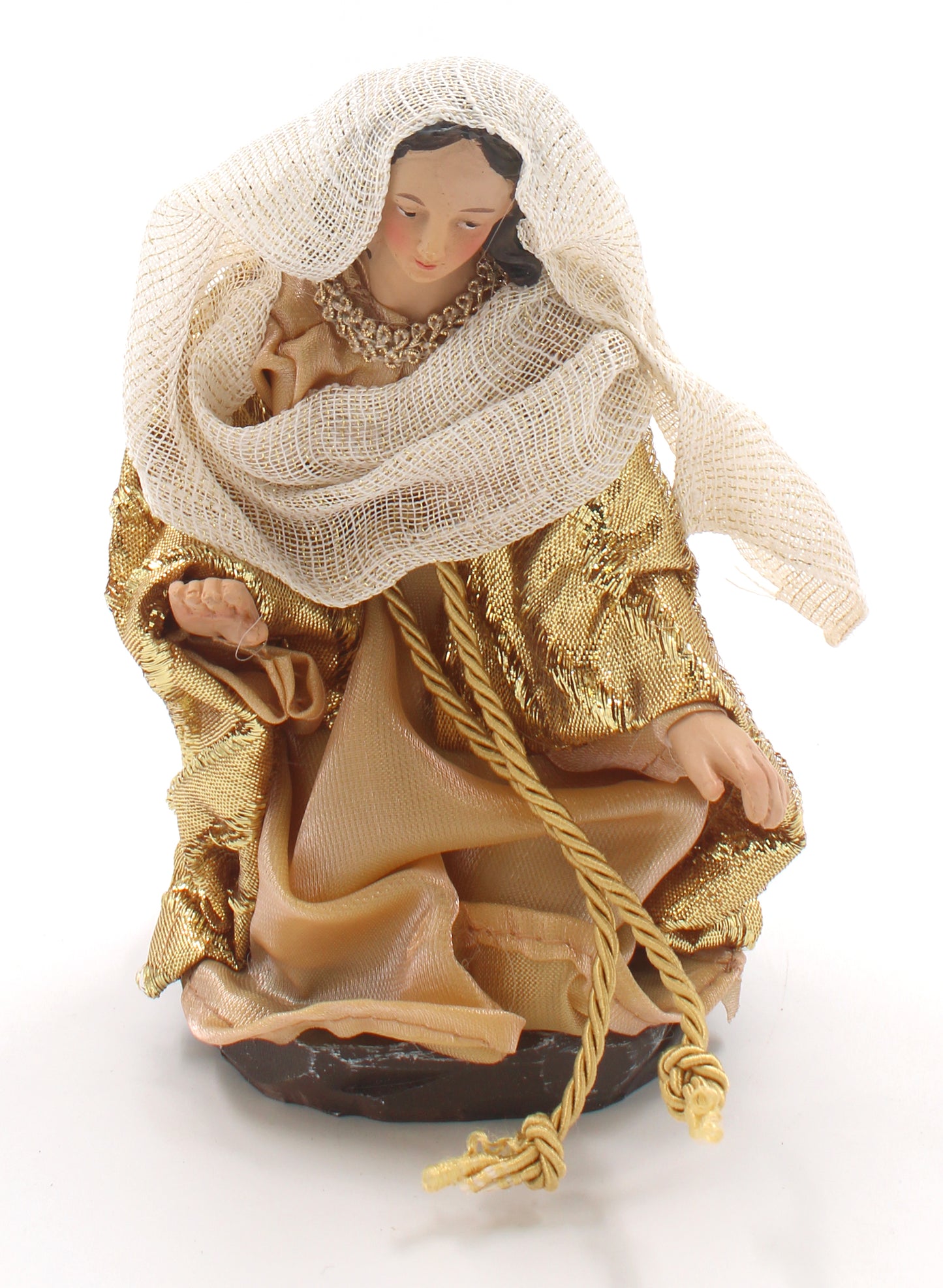11 Piece 8" Gold Fabric Nativity