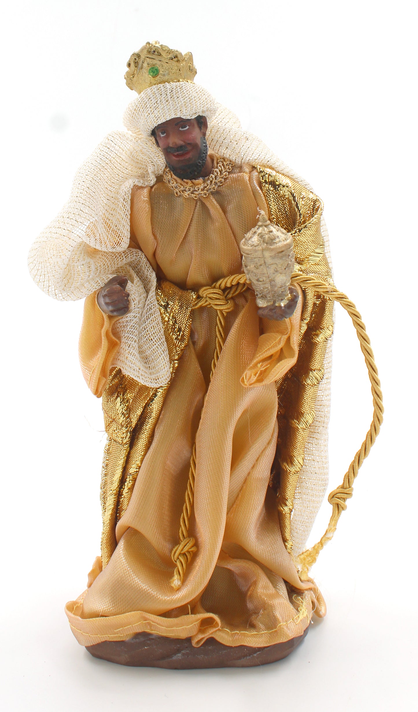 11 Piece 8" Gold Fabric Nativity
