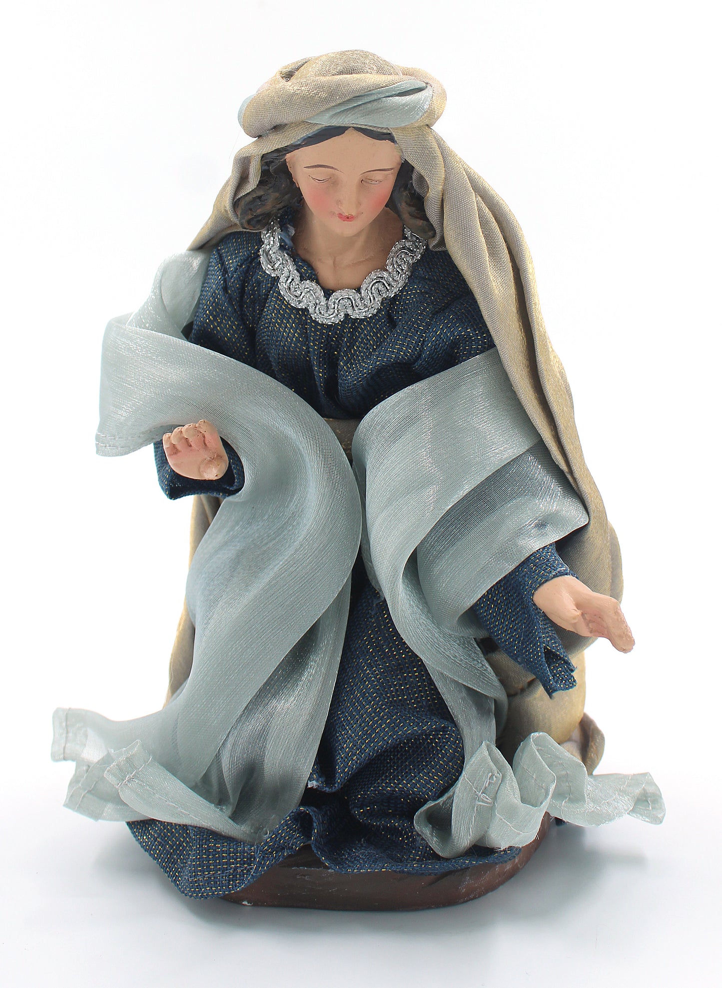 11 Piece 12" Blue Fabric Nativity