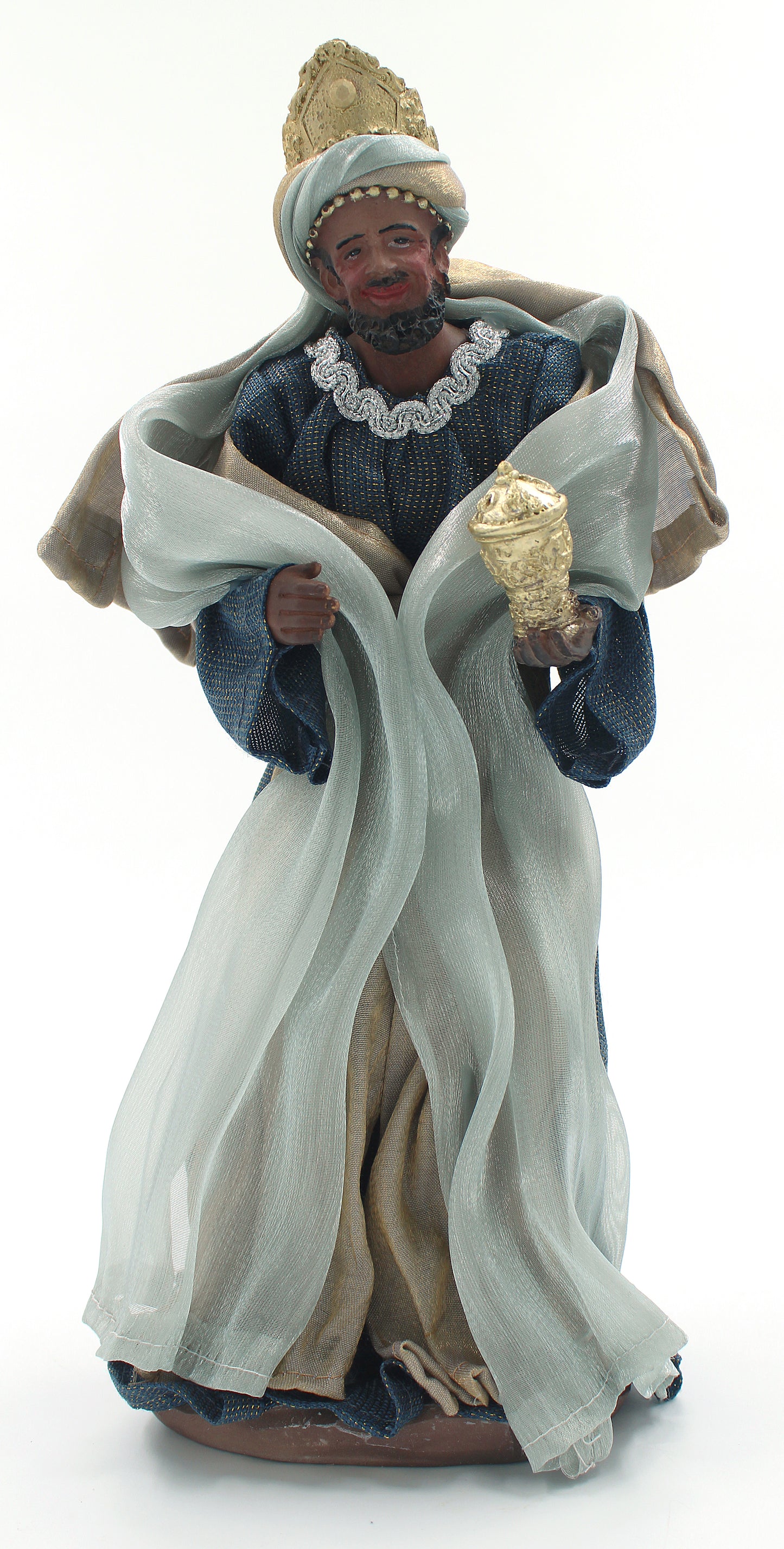 11 Piece 12" Blue Fabric Nativity
