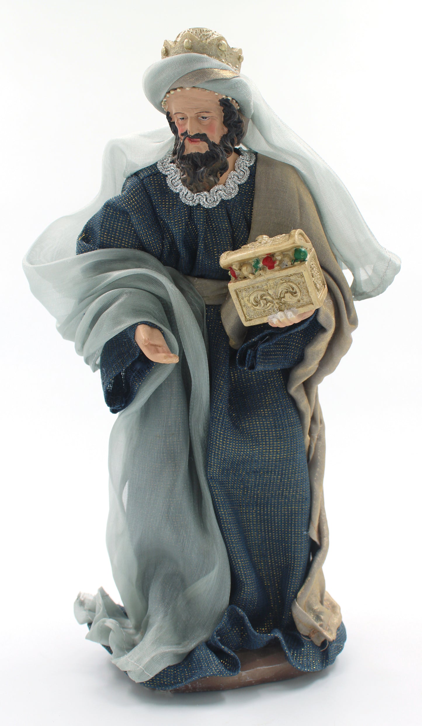 11 Piece 12" Blue Fabric Nativity