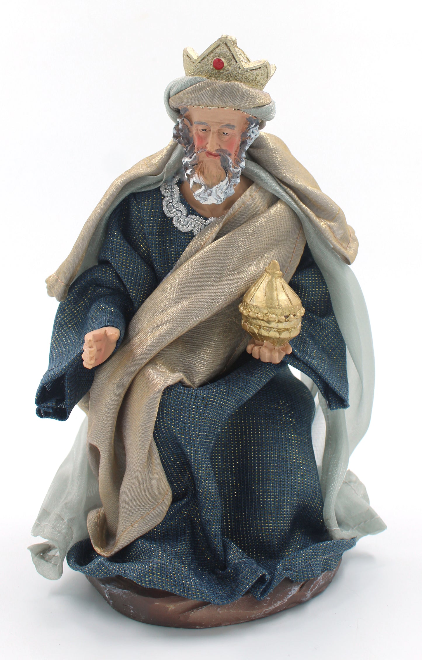 11 Piece 12" Blue Fabric Nativity