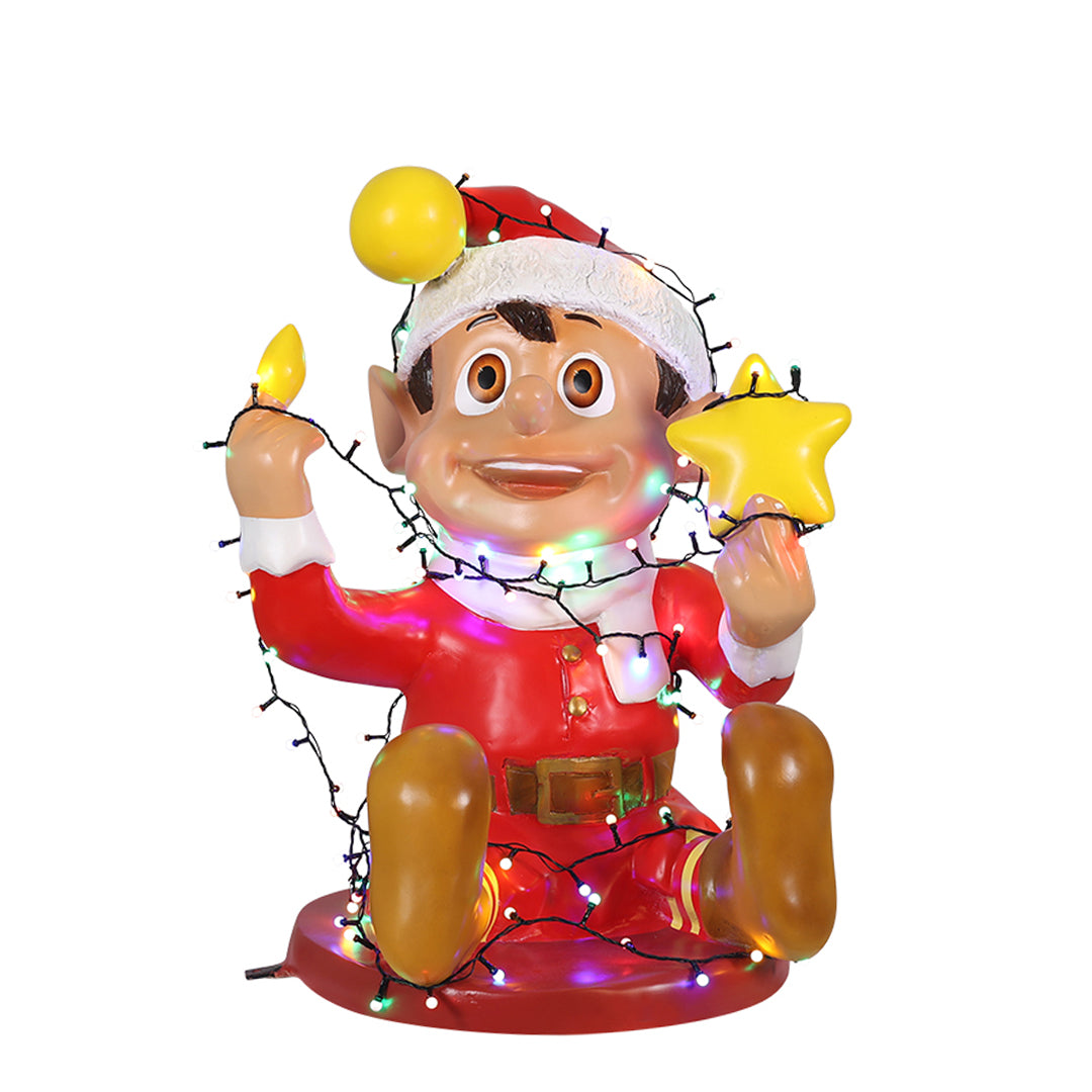 2.5' Elf Tangled in Lights