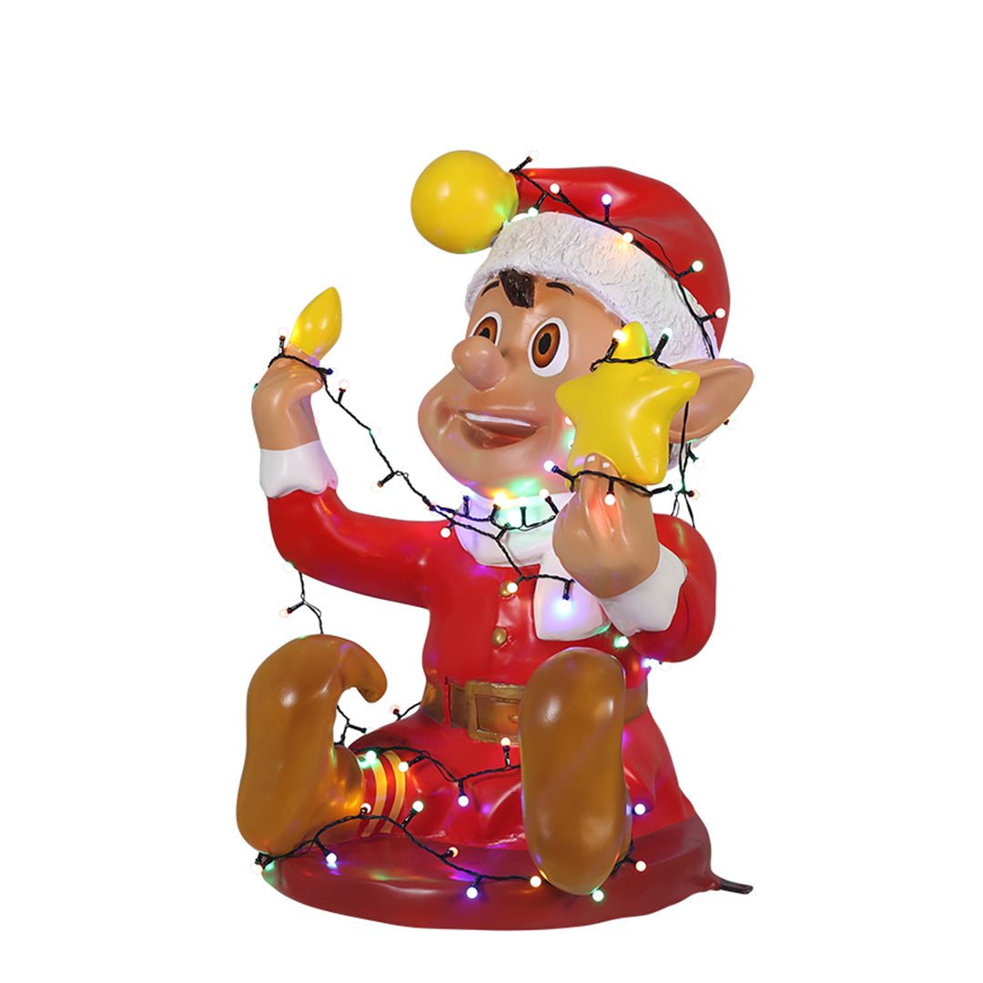 2.5' Elf Tangled in Lights