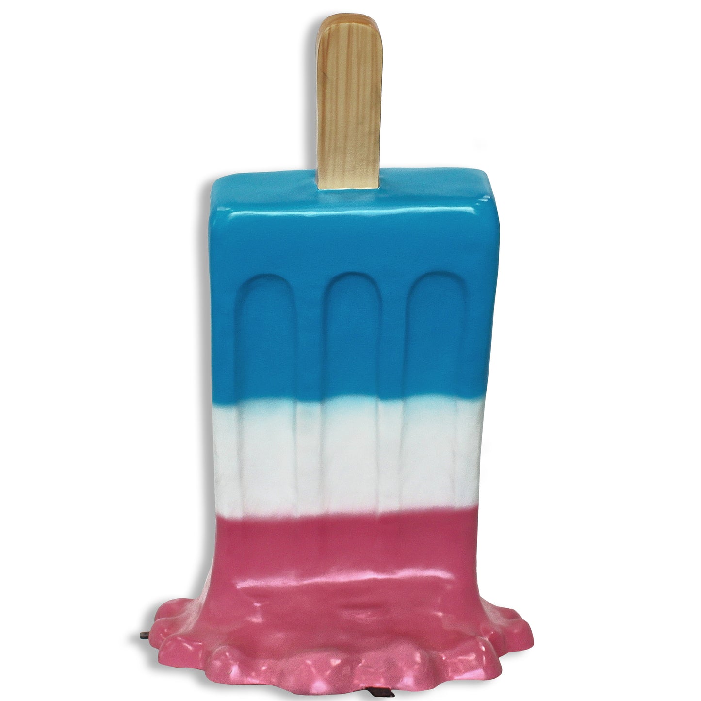4' Pink, White and Blue Melting Popsicle