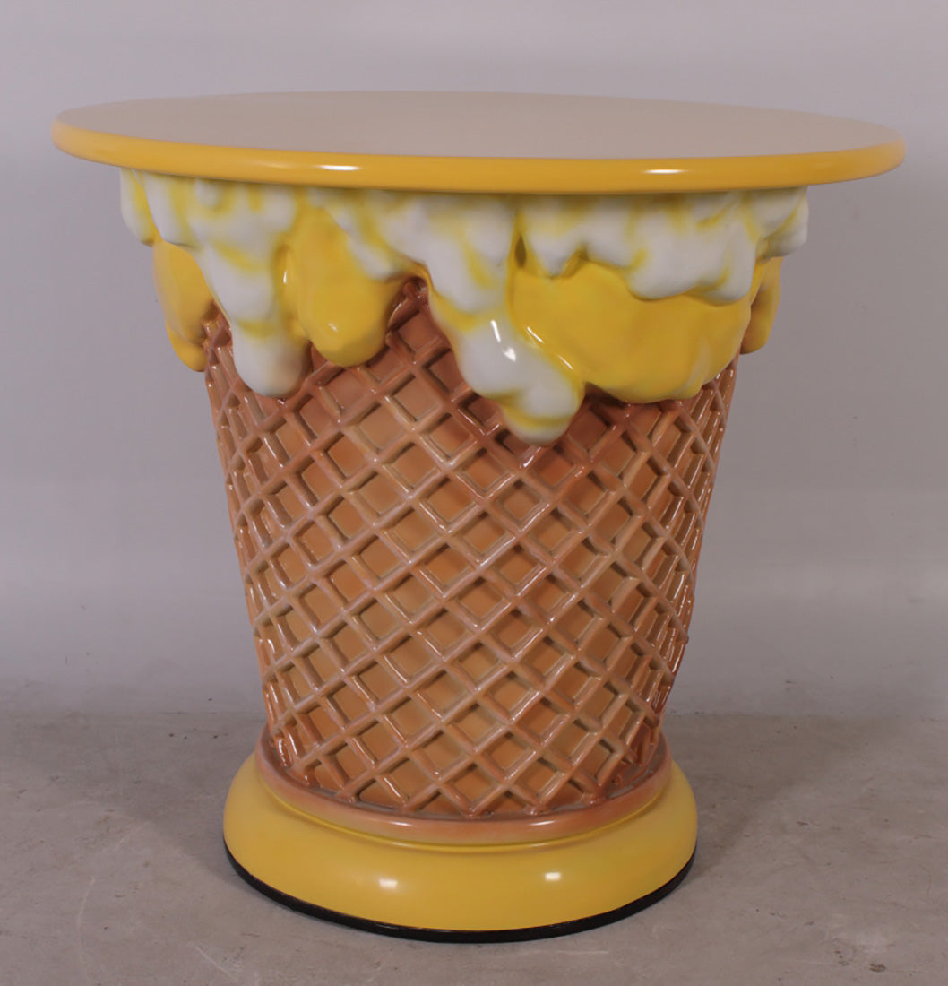 Yellow Ice Cream Sundae Table