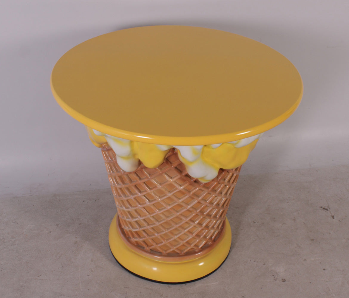 Yellow Ice Cream Sundae Table