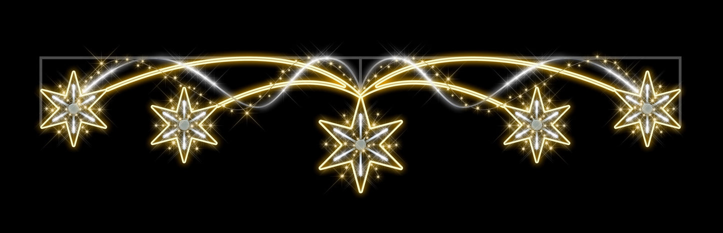 15' 5 Star Streamer with Chasing Effect
