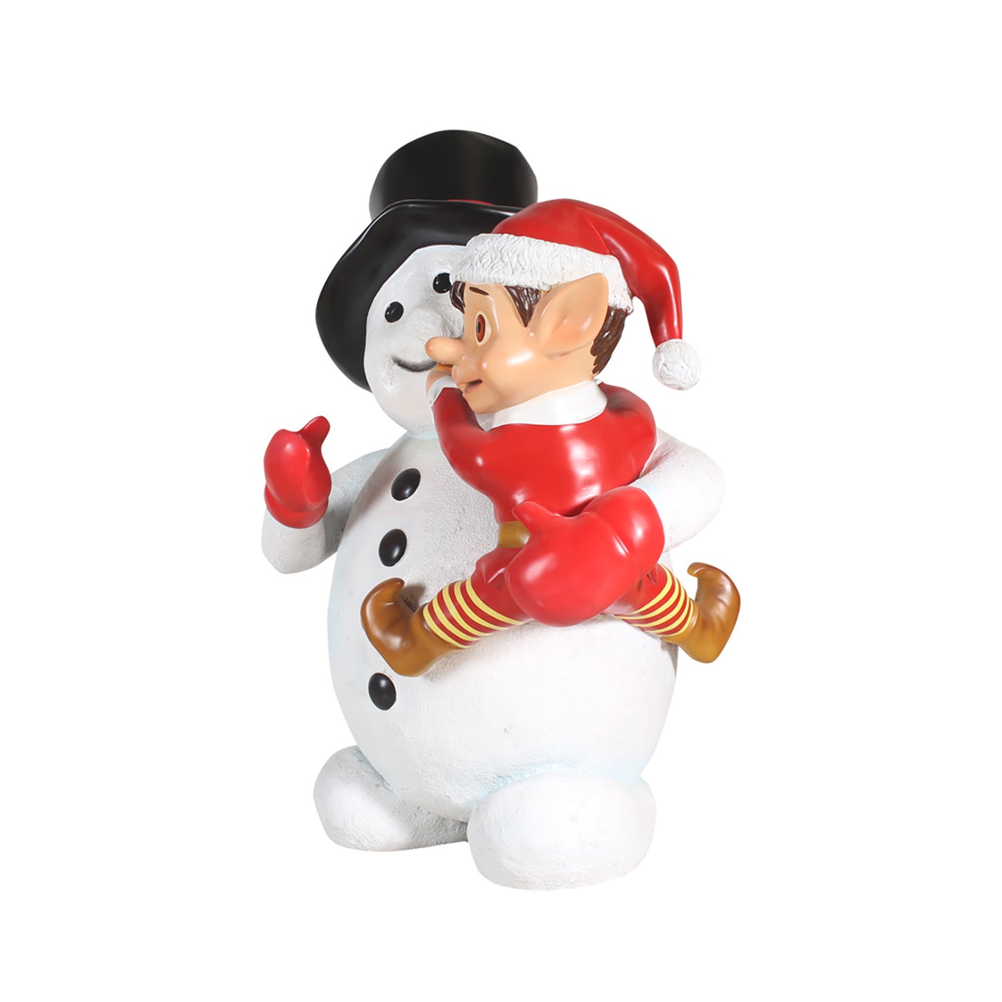 58" Snowman Holding Santa's Elf