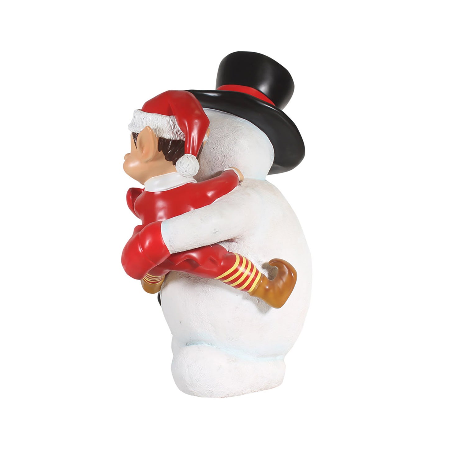 58" Snowman Holding Santa's Elf