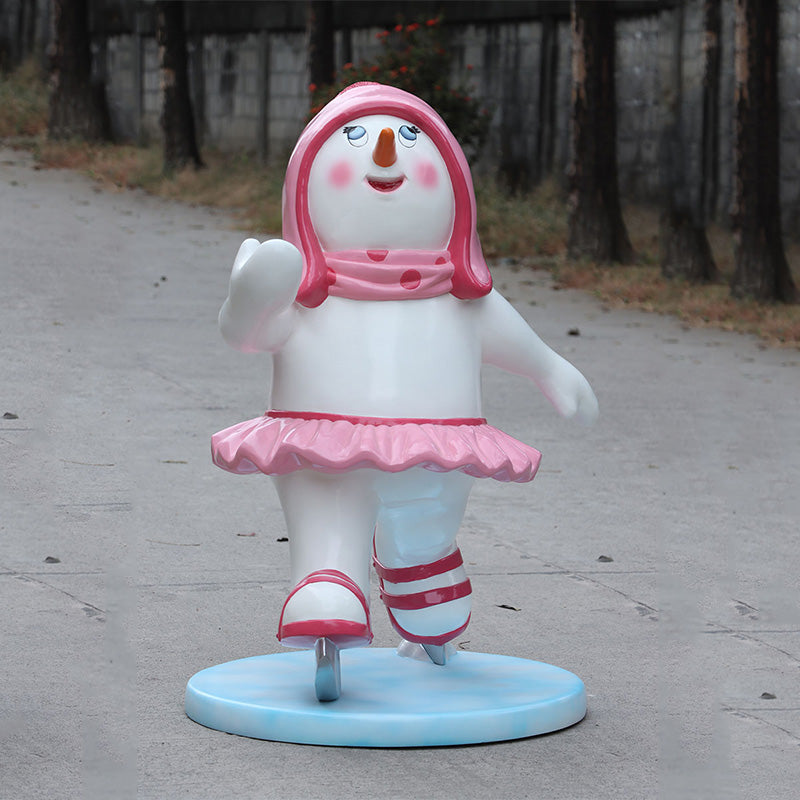 4' Skating Snowman Daughter