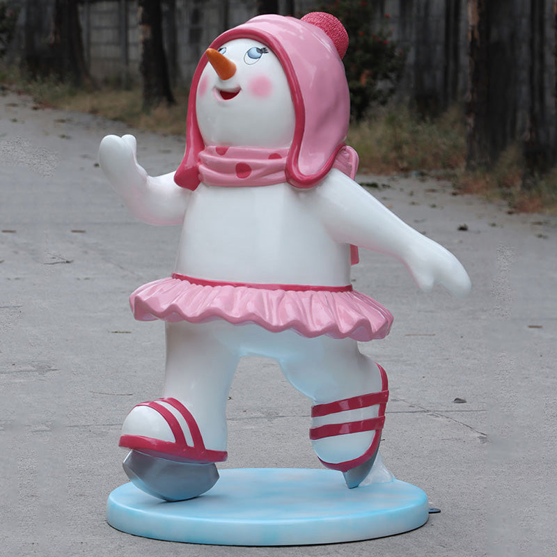 4' Skating Snowman Daughter