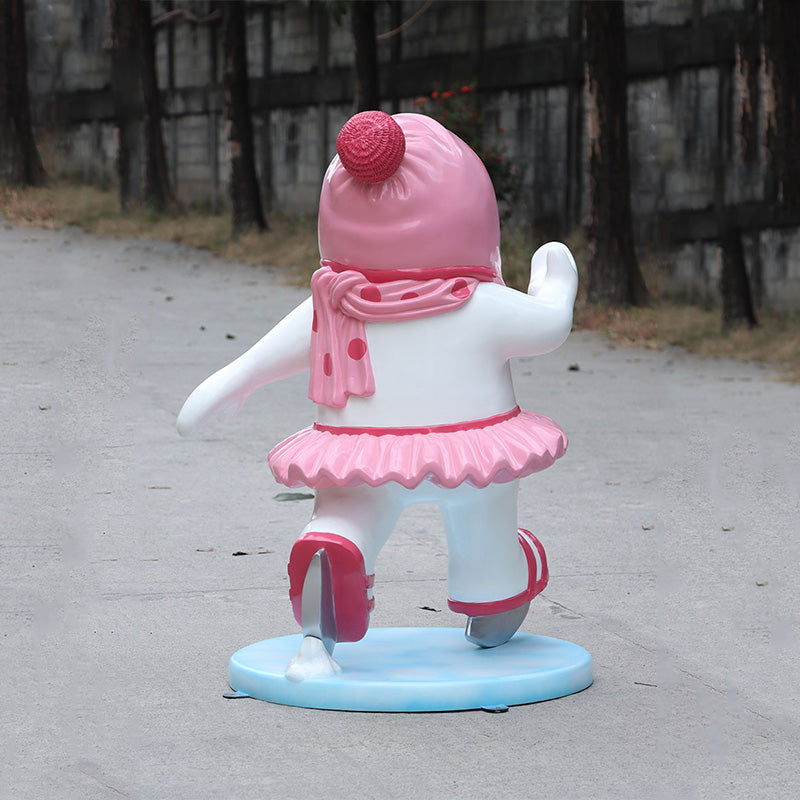 4' Skating Snowman Daughter