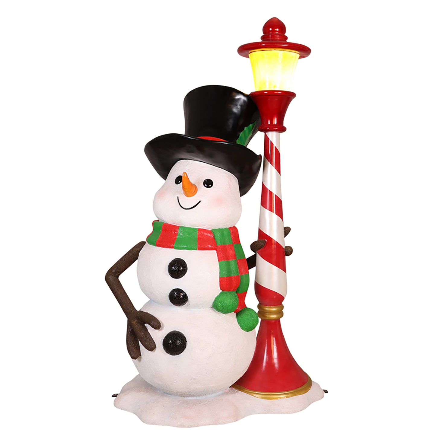6' Snowman with Lamppost