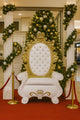 White and Gold Throne with Kings Crown