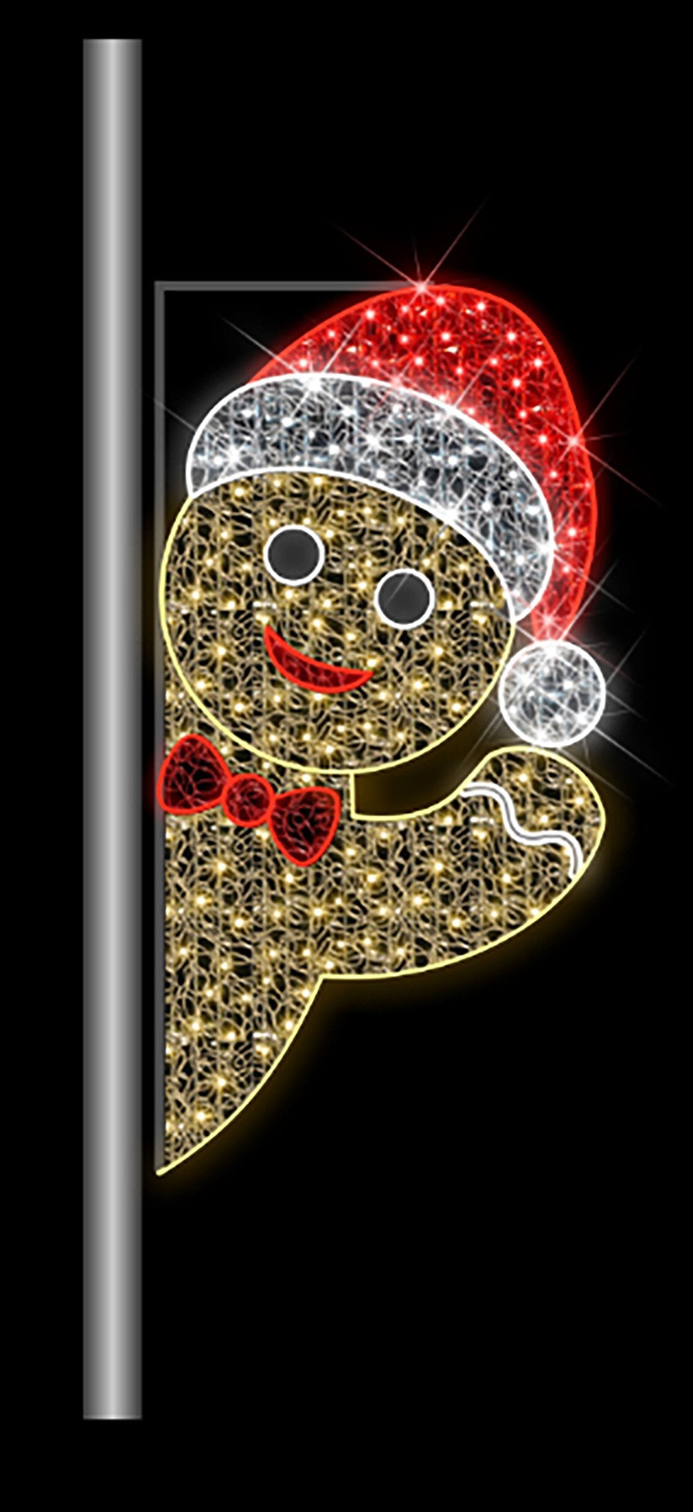 6' Right Side Waving Gingerbread Pole Mount