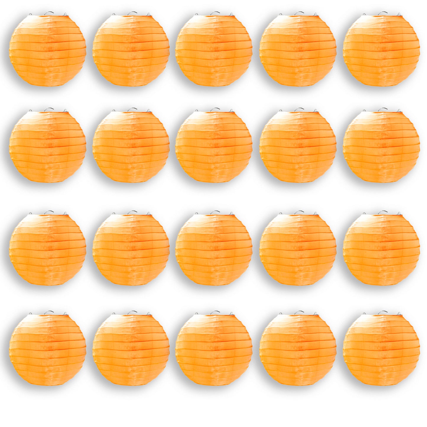 20 Pack 6" Orange Lanterns