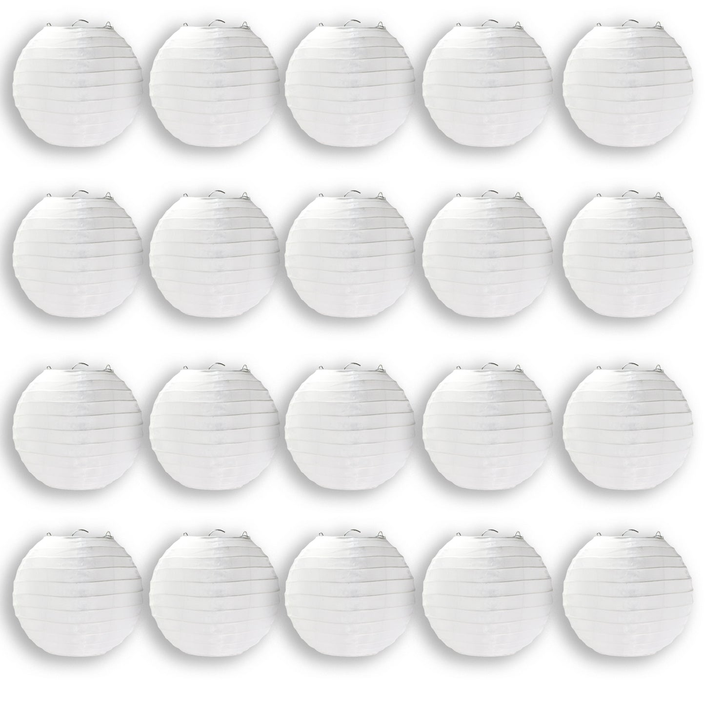 20 Pack 6" White Lanterns