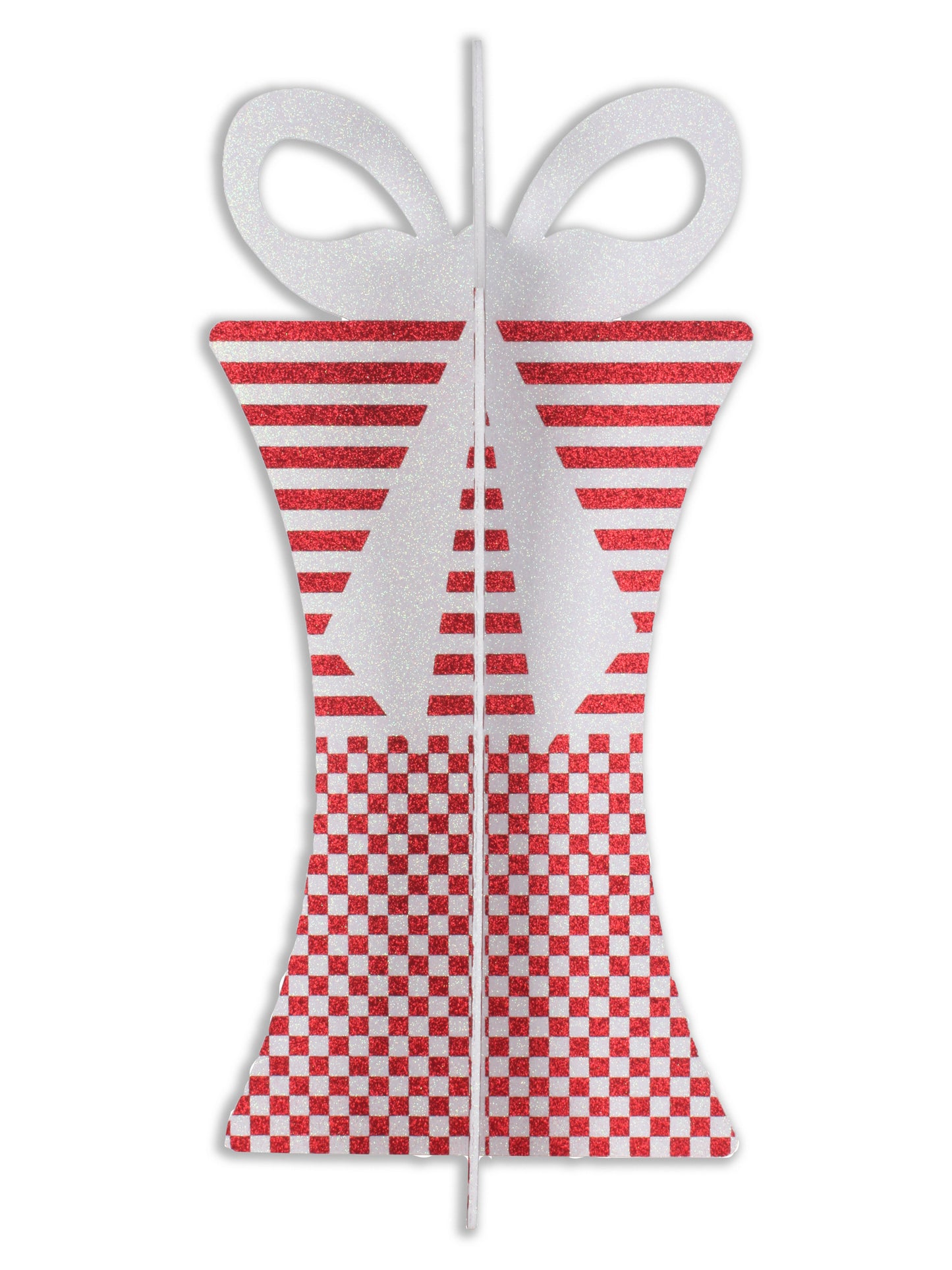 31" Red and White Gift Box