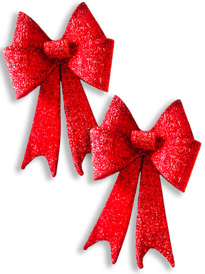 2 Pack 24" Red Mesh Bow
