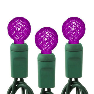 25 G12 Commercial 4" spacing Purple LED String Lights