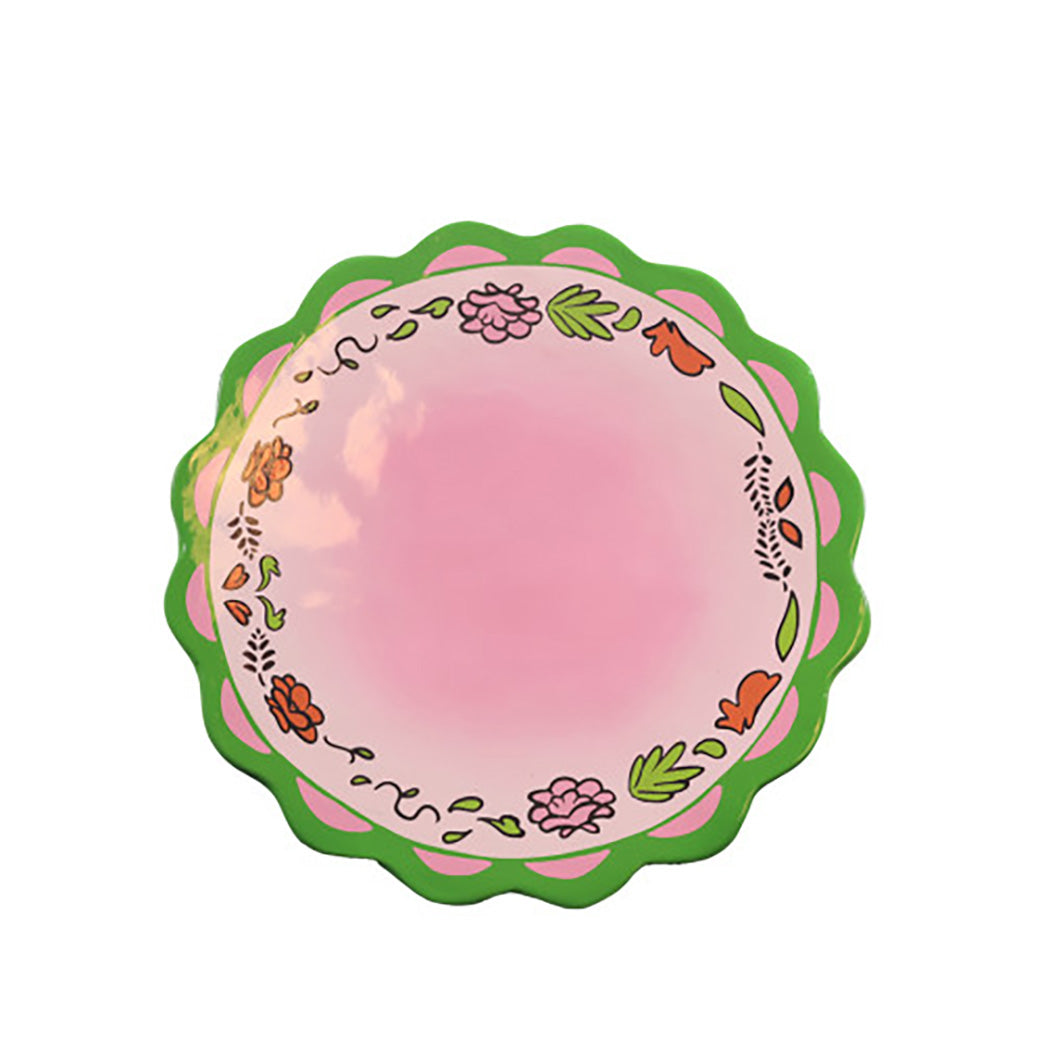24" Pink Wild Flower Teacup Saucer