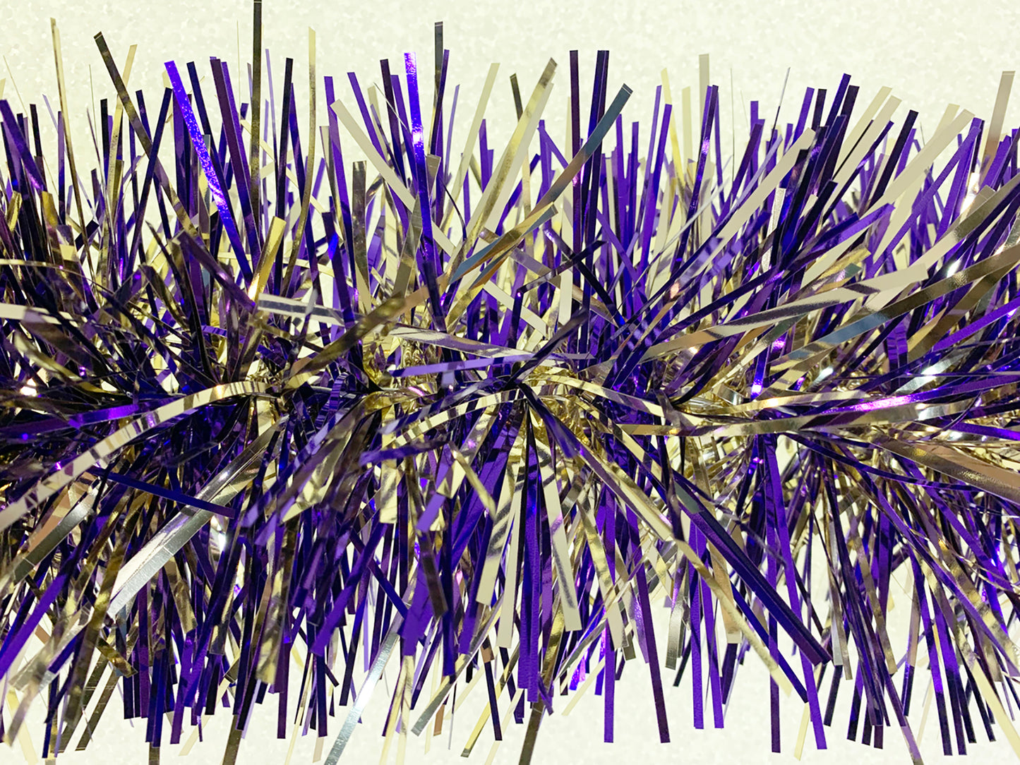 6" Metallic Gold and Purple Garland 20' Section