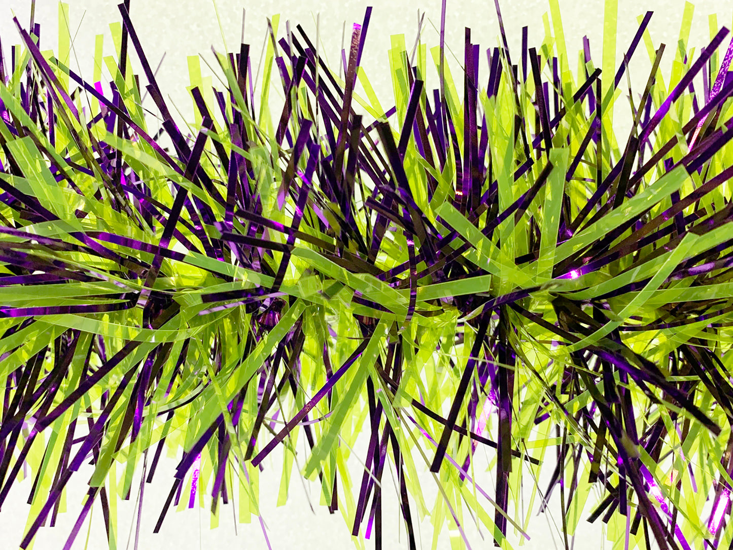 6" Metallic Purple and Translucent Yellow Garland 20' Sections