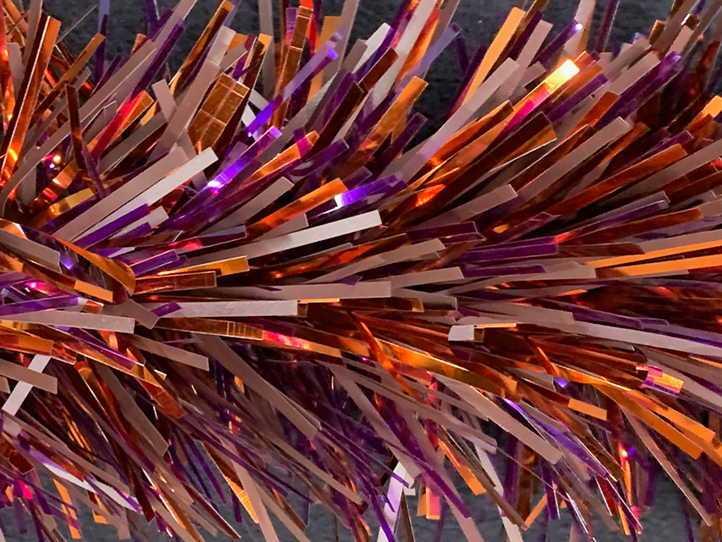 6" Translucent Purple Metallic Orange and Brown Garland 20' Section