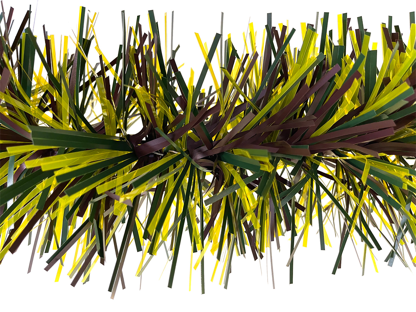 6" Translucent Yellow Matte Brown and Dark Green Garland 20' Section