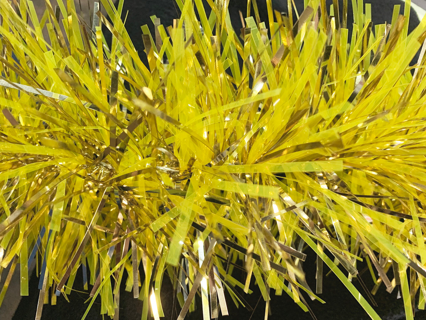 6" Yellow and Gold PVC/Mylar Garland 20' Sections
