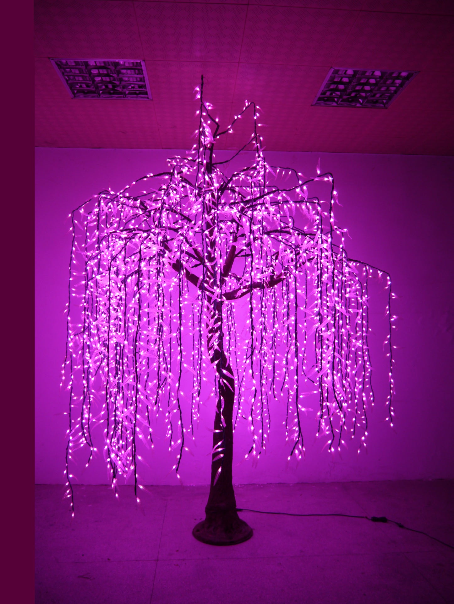 10' Pink LED Weeping Willow Tree